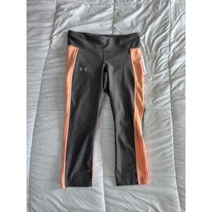 Womens UNDER ARMOUR Compression Crop Leggings Sz Medium Drawstring 20"